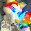 Light-Up Rainbow Husky